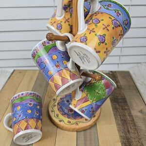 Sango The Sweet Shoppe 5 Mugs with Stand
